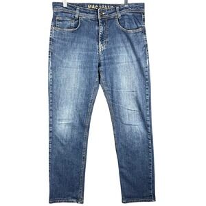 Mac Jeans Straight Leg Denim Pants Mens 34 Blue Medium Wash Core Product